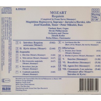 MOZART - Kosler - Requiem pour solistes, chur et orchestre en ré mineur